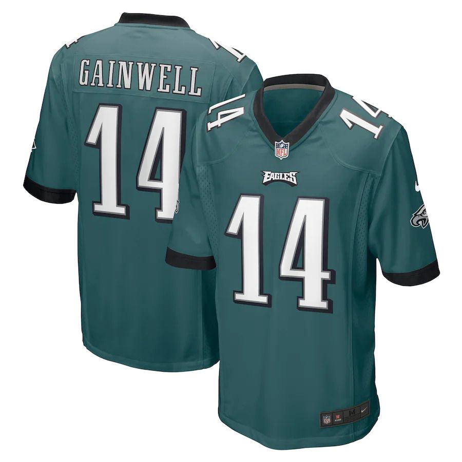 Men Philadelphia Eagles 14 Kenneth Gainwell Nike Midnight Green Game NFL Jersey